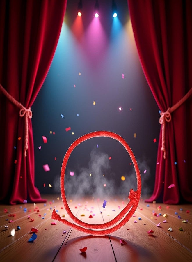 Zhuluck Red The Rigid Stiff Rope Magic Tricks Comedy Stage Close up Rope Magic Mentalism Illusion Gimmick Props Easy to do Magic Games Magic Kits Accessories - Image 3